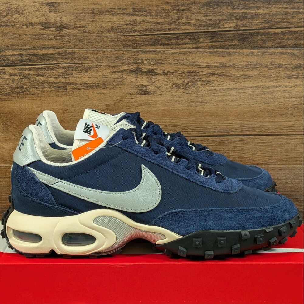 Nike Air Max Waffle Racer SP 2 Men's 10 Midnight Navy Silver Shoes IB3656-400